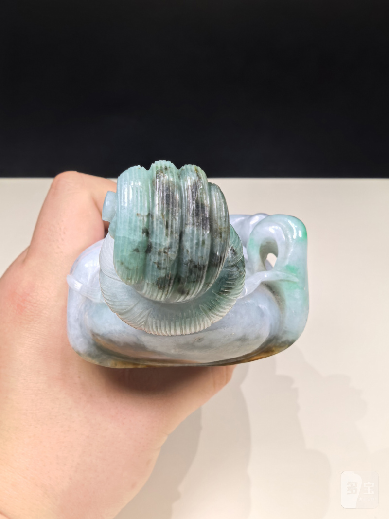 19-20世纪 翡翠水月观音造像 - 图10